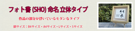 おしゃれでかわいい手書きの命名書　立体タイプ